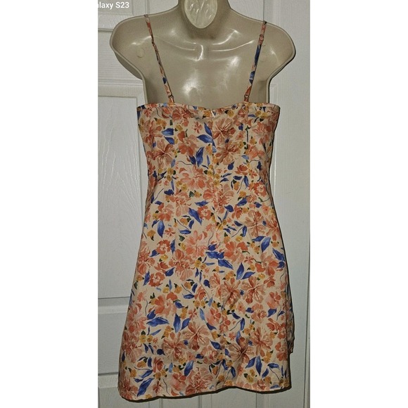 Cider Dress Womens M Satin Mini Slip Dress Lace Whimsical Romantic Fairycore - Picture 2 of 4